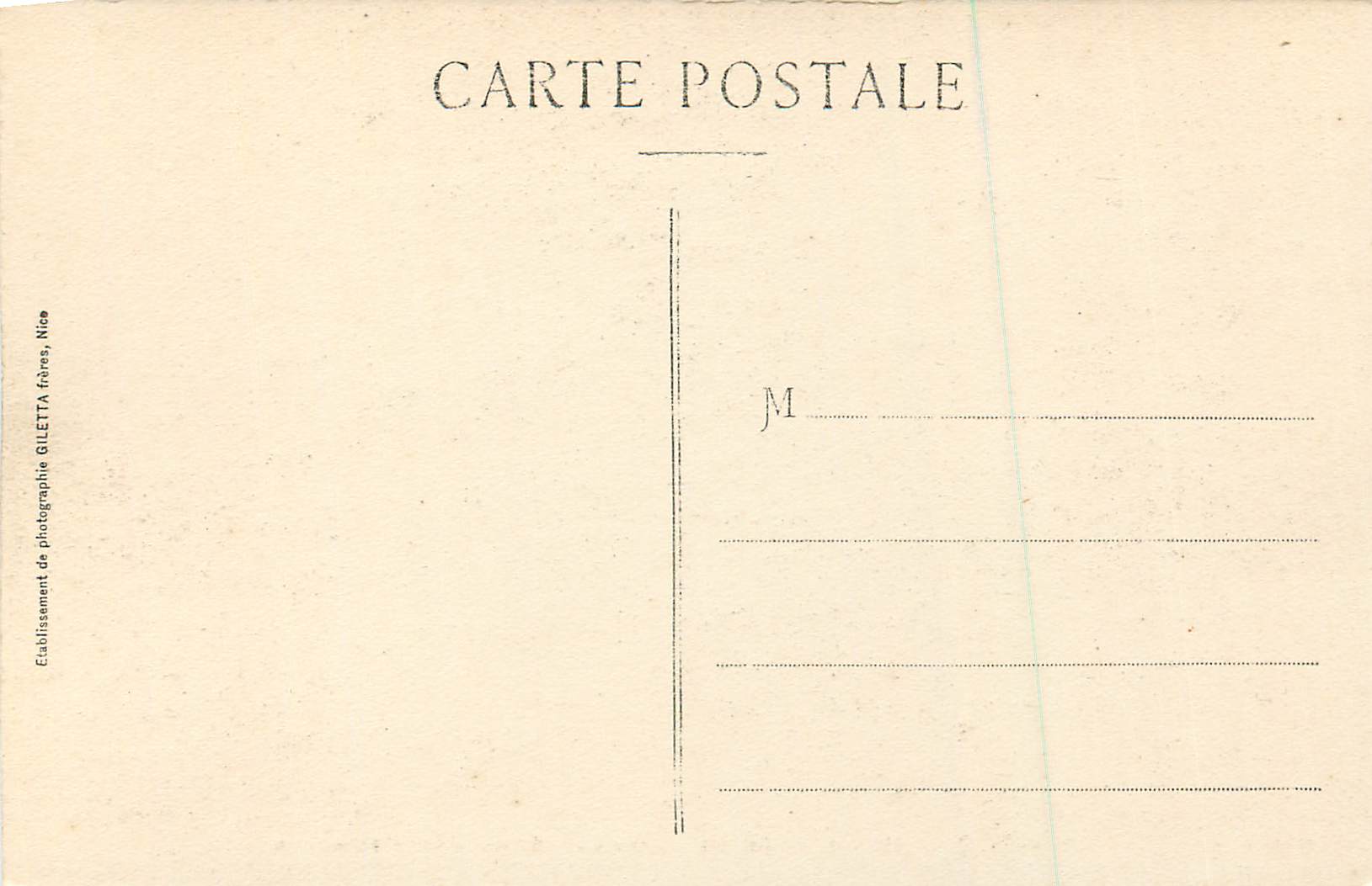 CPA Nice Promenade du Chateau Allee des Palmiers — Rückseite