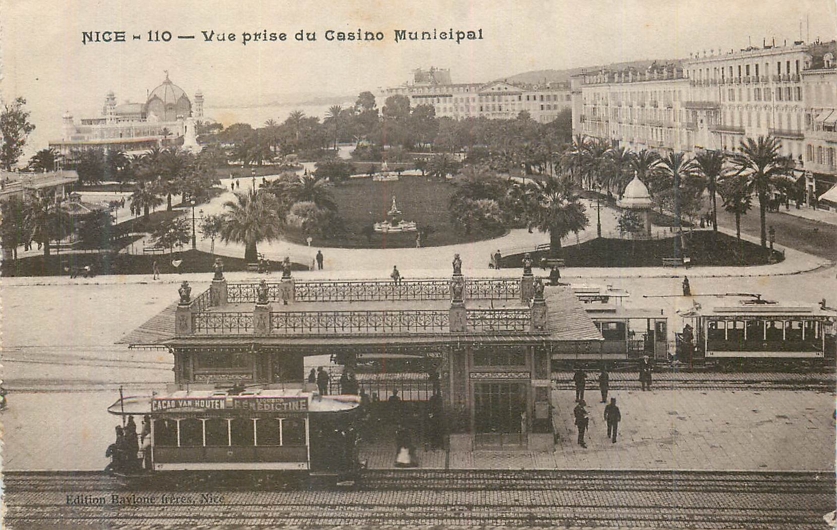 CPA Nice Vue prise du Casino Municipal Tramway