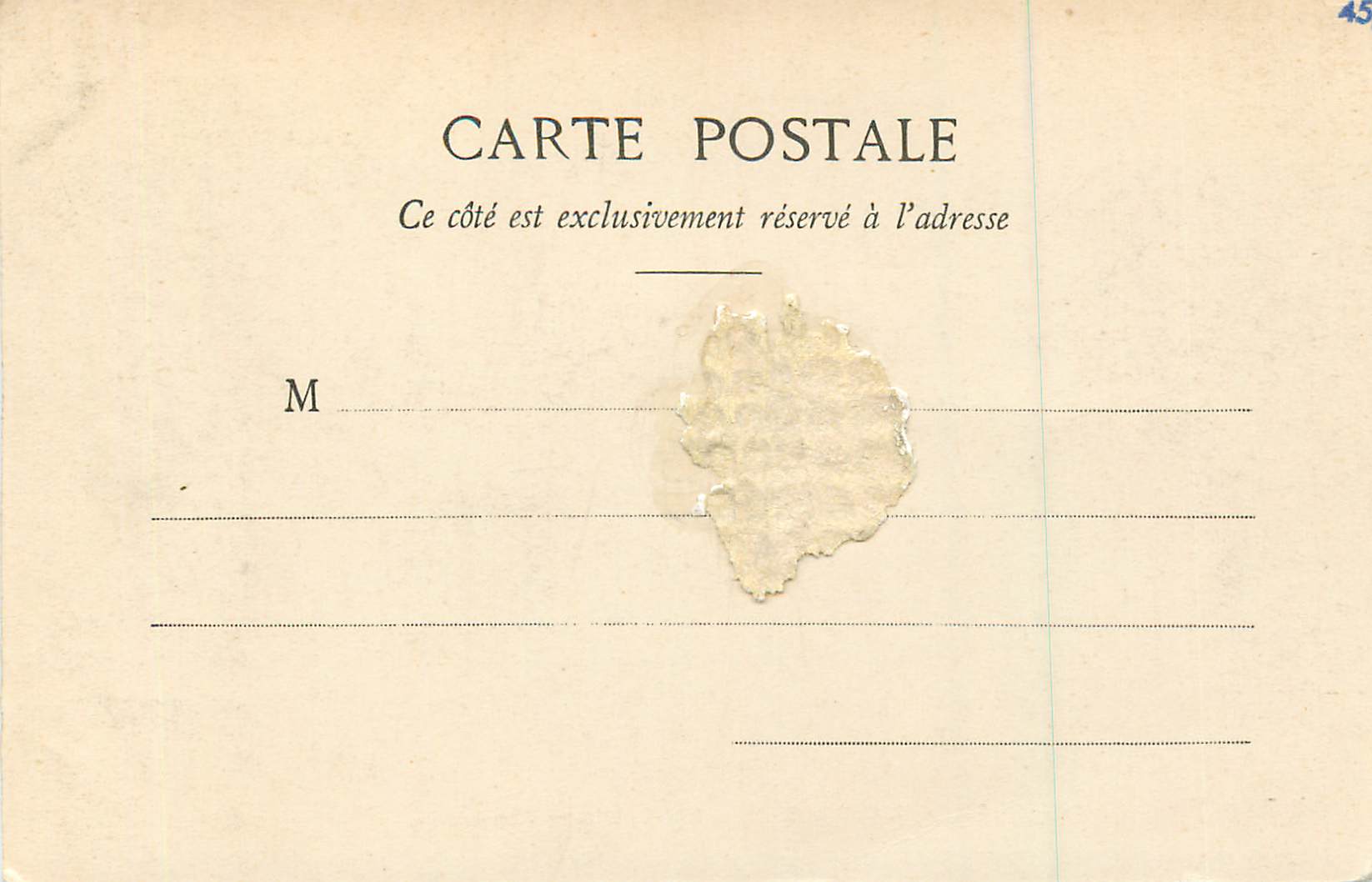 CPA Nice le Casino Place Massena Tramway — Back