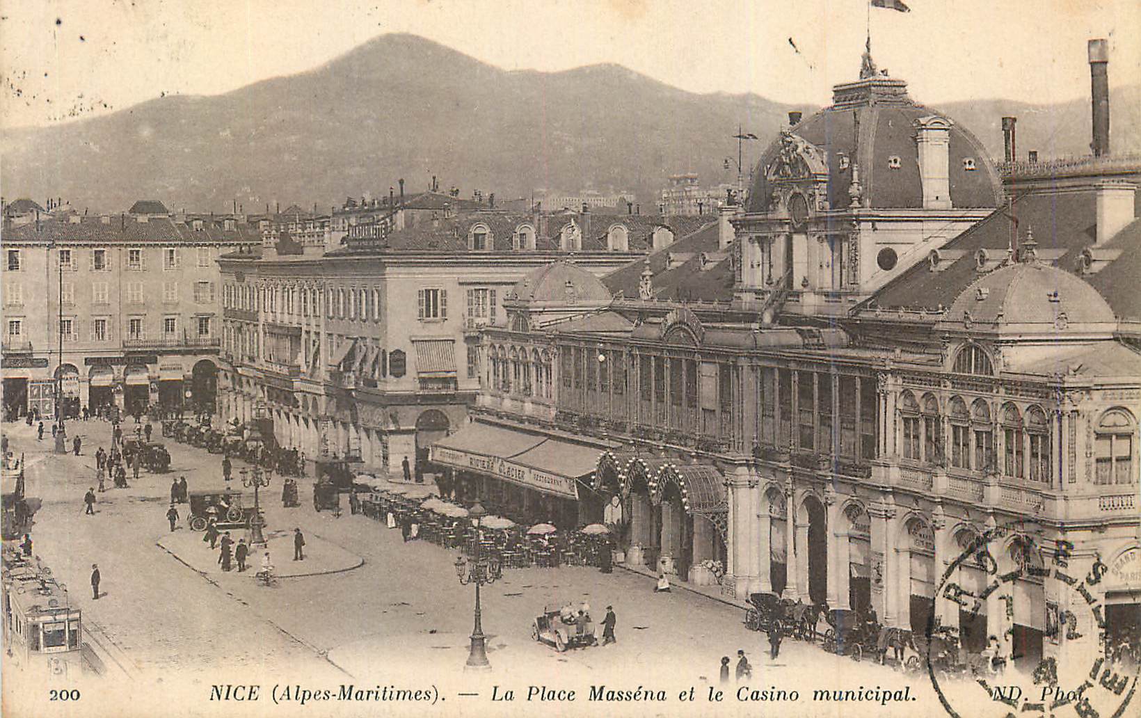 CPA Nice (Alpes Maritimes) la Place Massena et le Casino Municipal