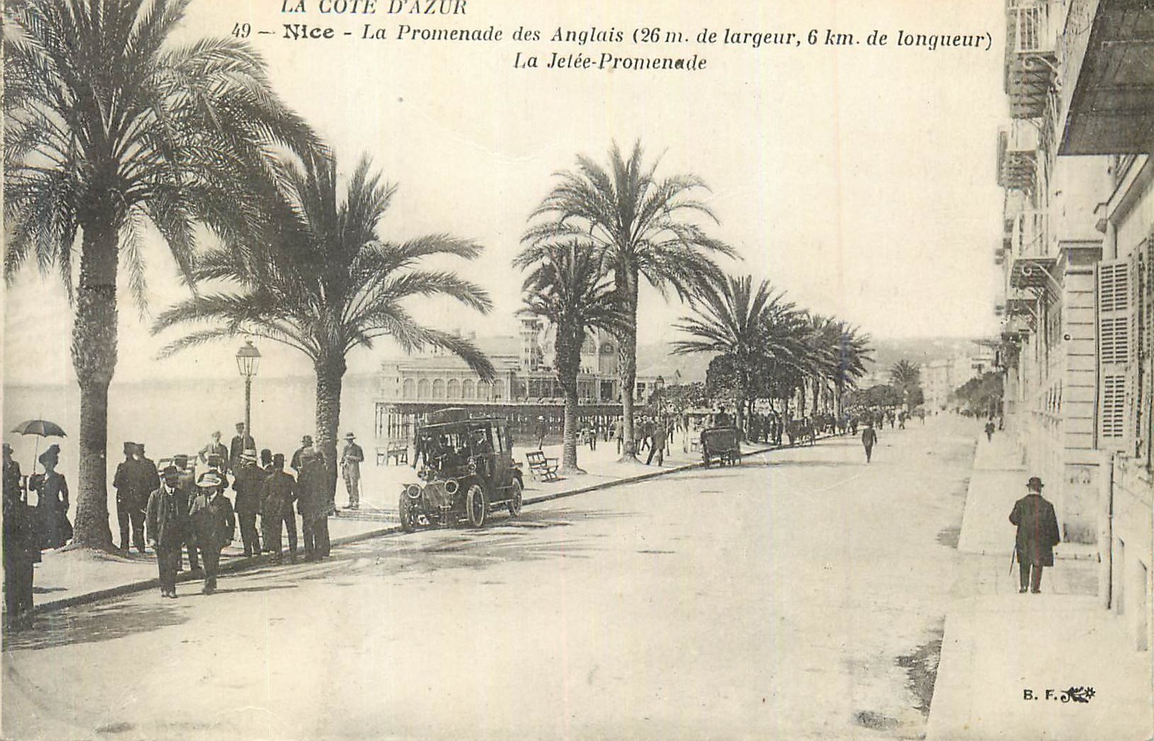 CPA Nice la Promenade des Anglais la Cote d'Azur Automobile