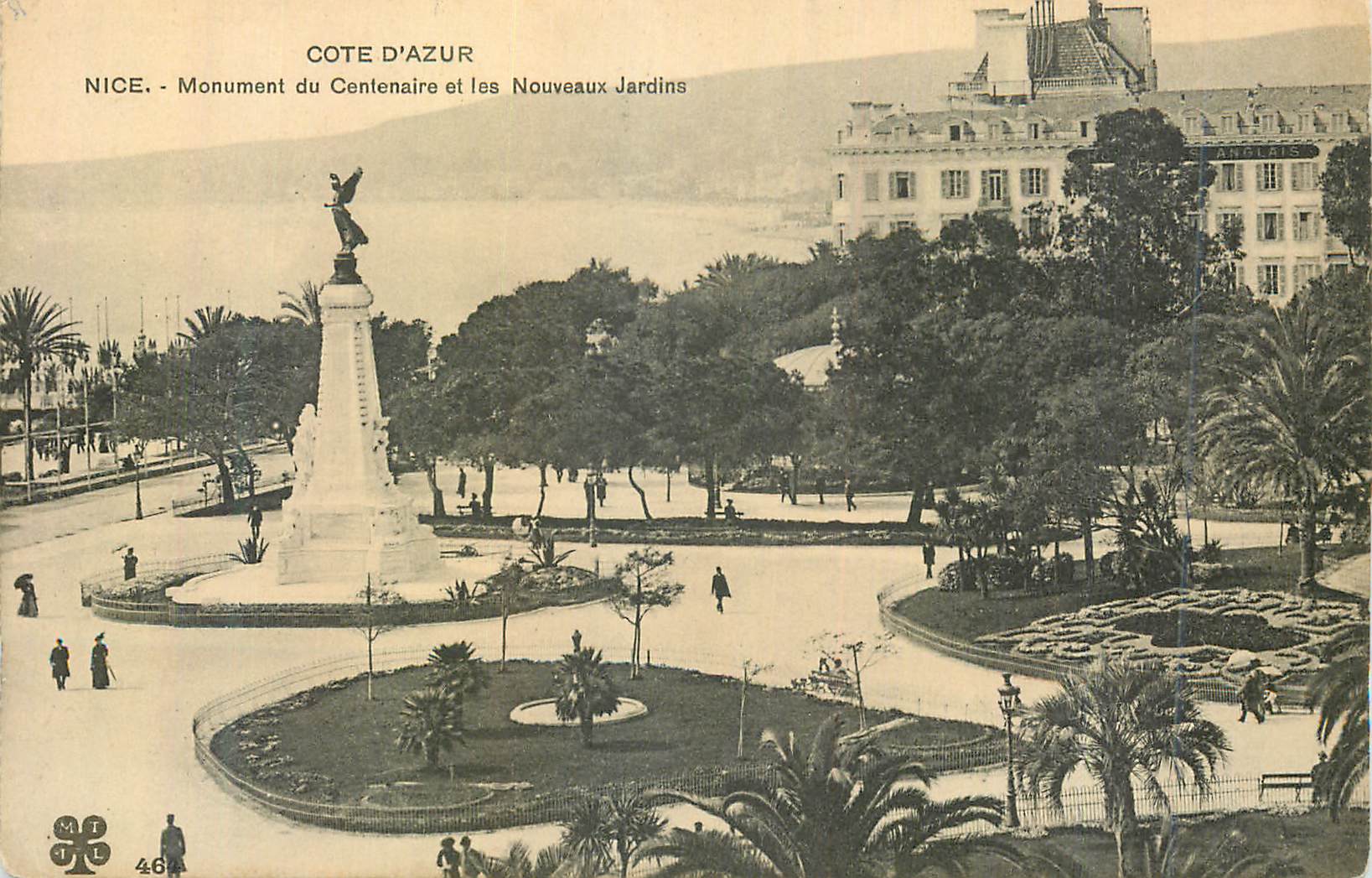 CPA Nice Monument du Centenaire et Nouveaux Jardins Cote d'Azur