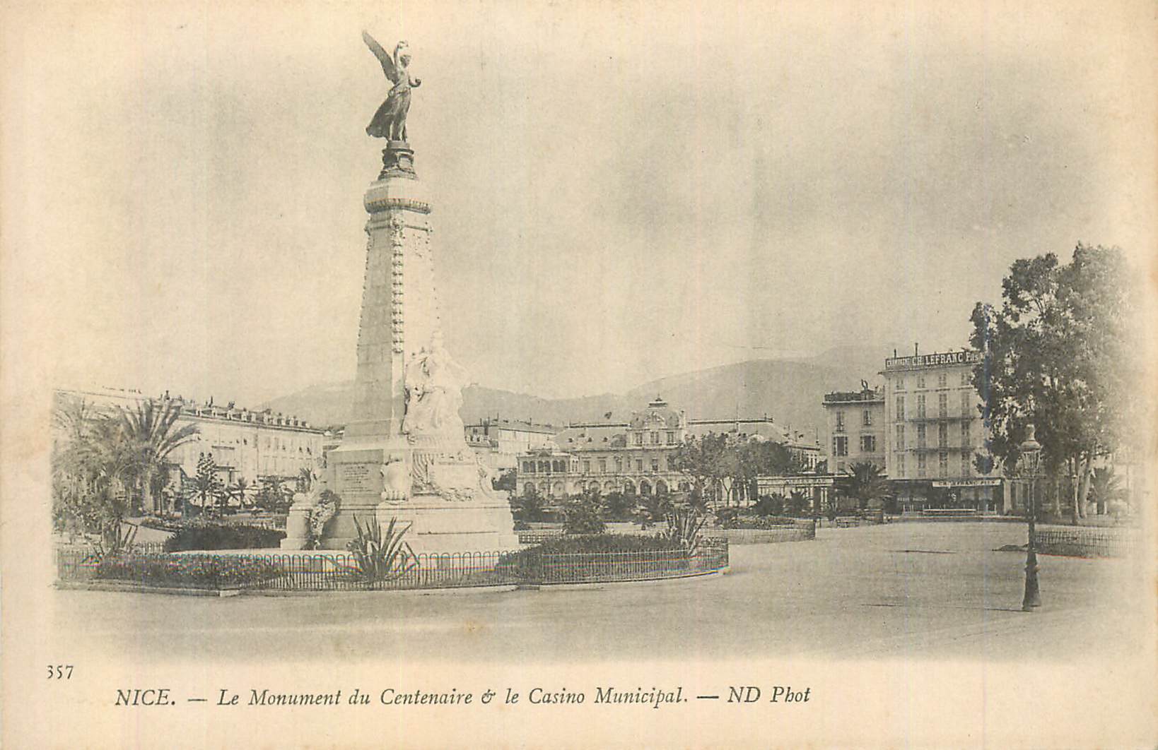 CPA Nice le Monument du Centenaire et le Casino Municipal (carte 1900)