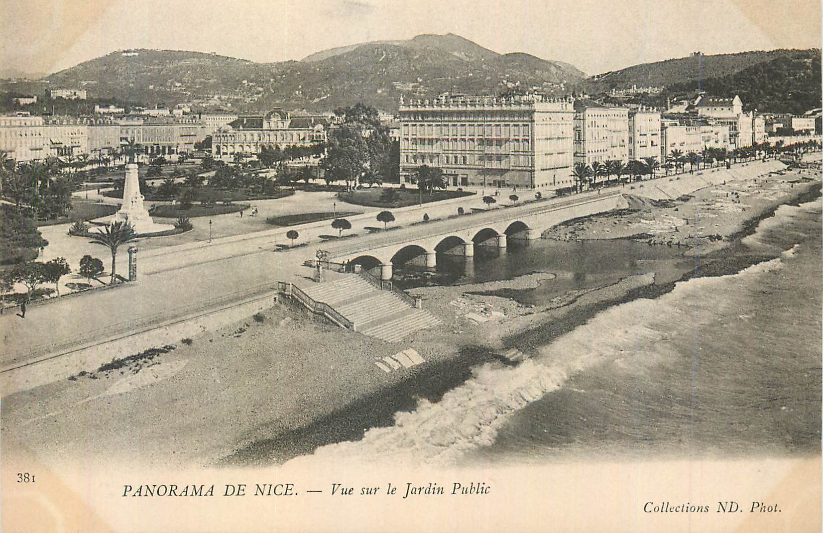 CPA Panorama de Nice Vue sur le Jardin Public