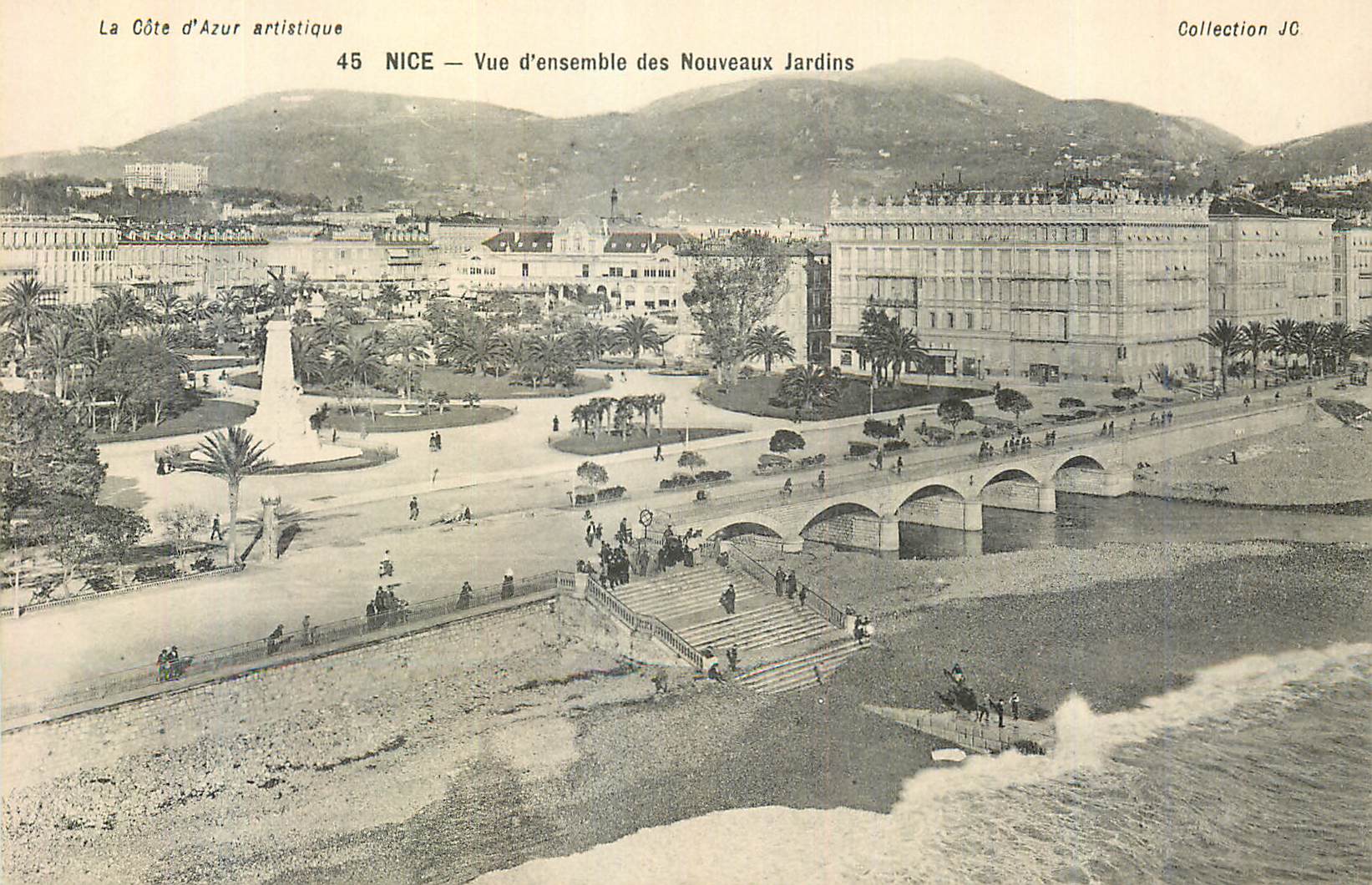 CPA Nice Vue d'Ensemble des Nouveaux Jardins Cote d'Azur Artistique