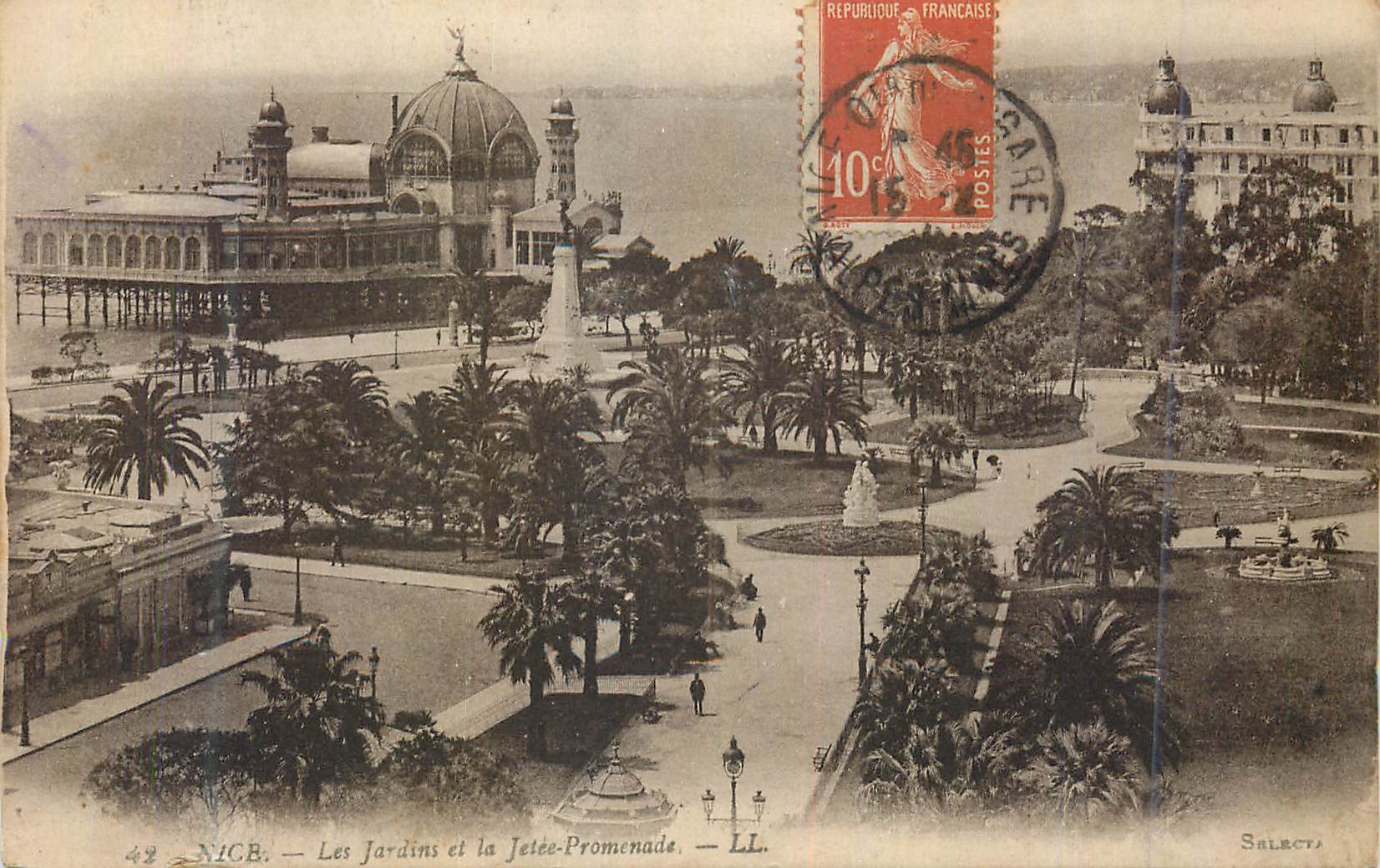 CPA Nice les Jardins et la Jetee Promenade