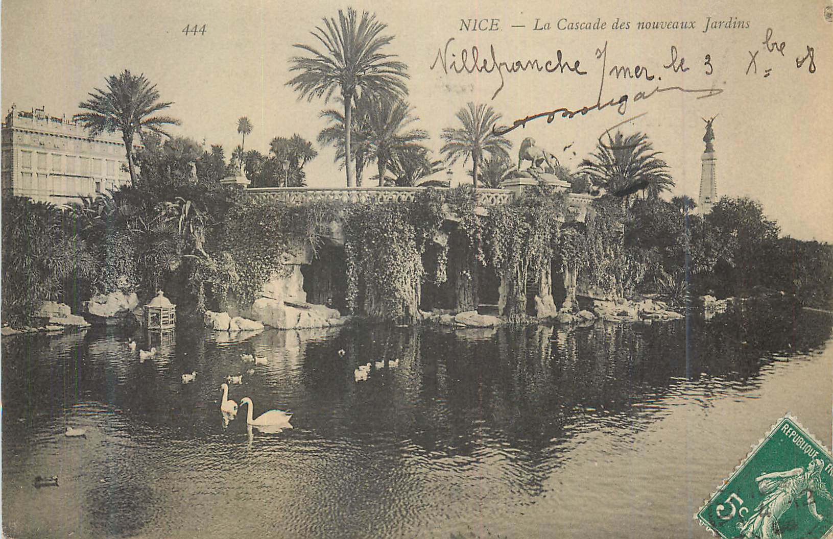 CPA Nice la Cascade des Nouveaux Jardins