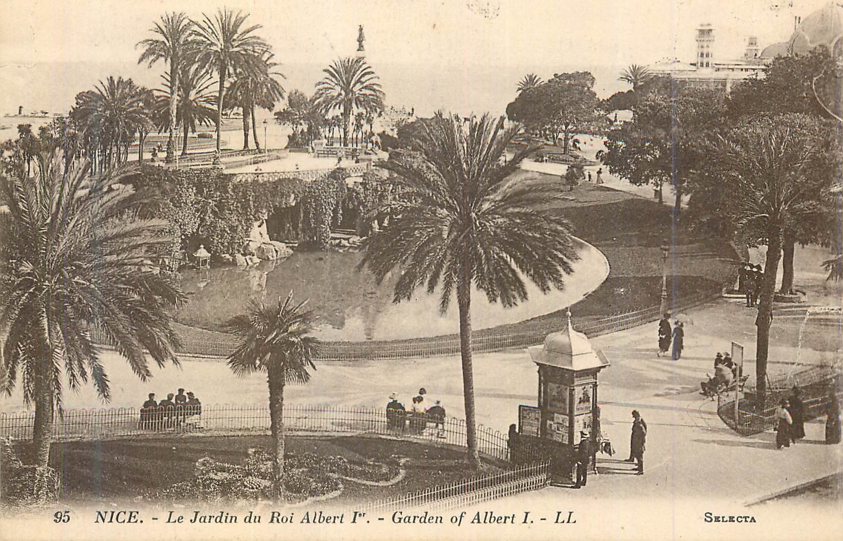 CPA Nice le Jardin du Roi Albert Ier Garden of Albert 1er