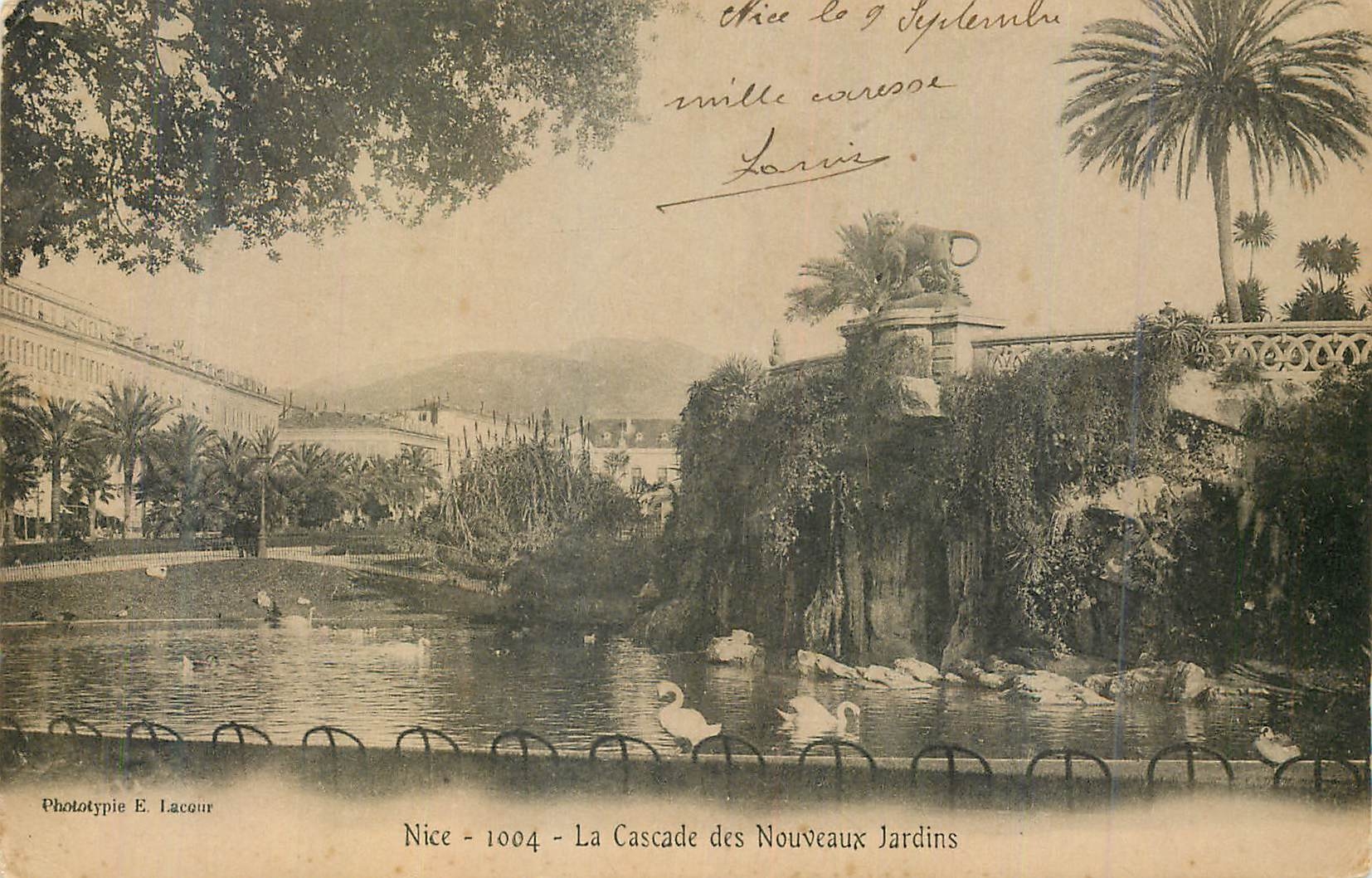 CPA Nice la Cascade des Nouveaux Jardins