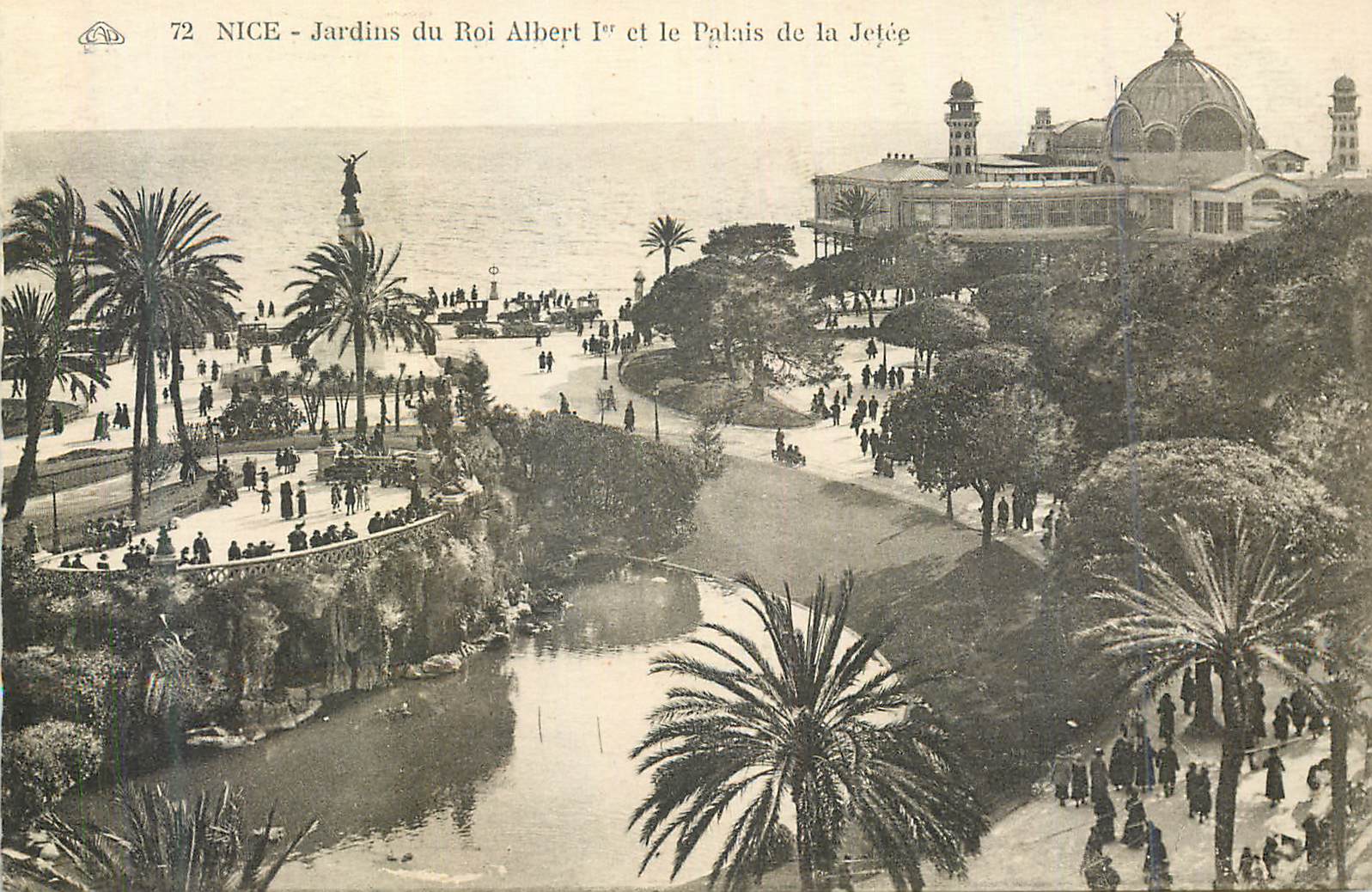 CPA Nice Jardins du Roi Albert Ier et le Palais de la Jetee
