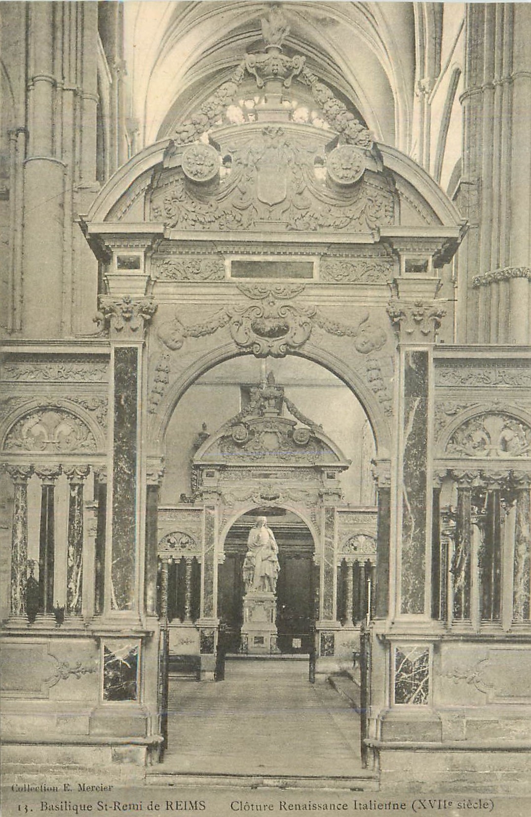 CPA Reims Eglise Saint Remi Cloture Renaissance Italienne (XVIIe siecle)