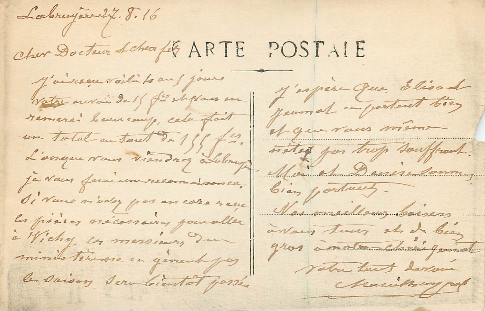 CPA Alger le Boulevard et les Quais — Back
