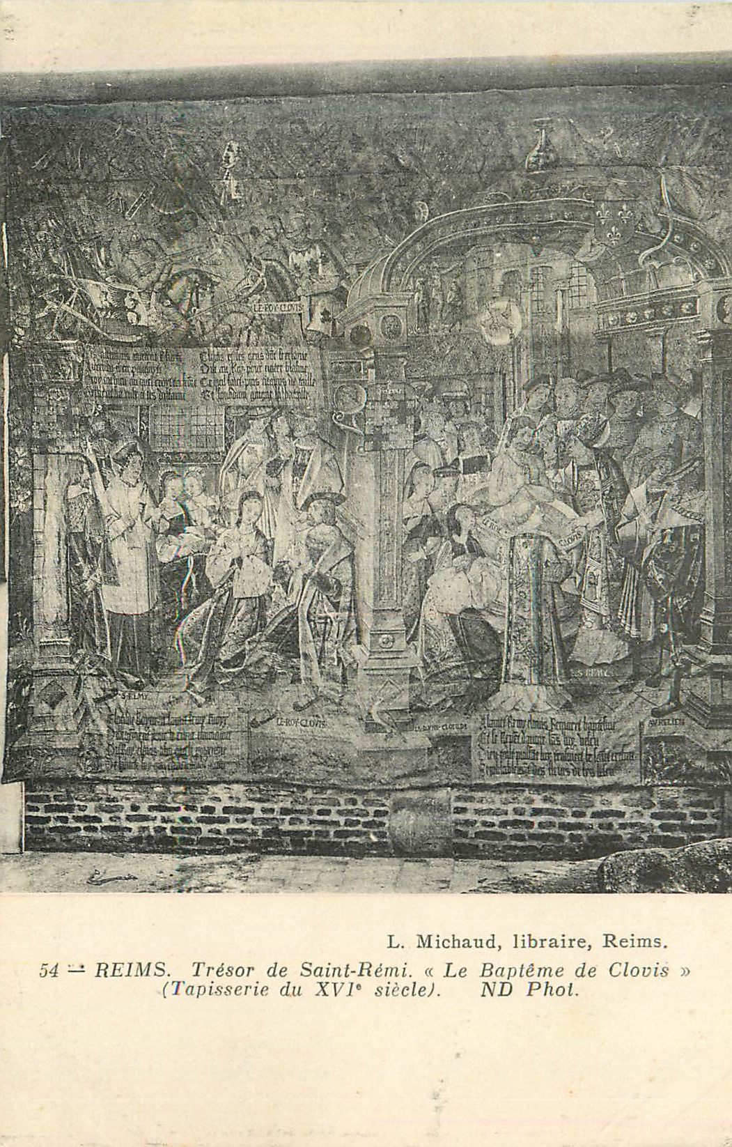 CPA Reims Tresor de Saint Remi Le bapteme de Clovis Tapisserie