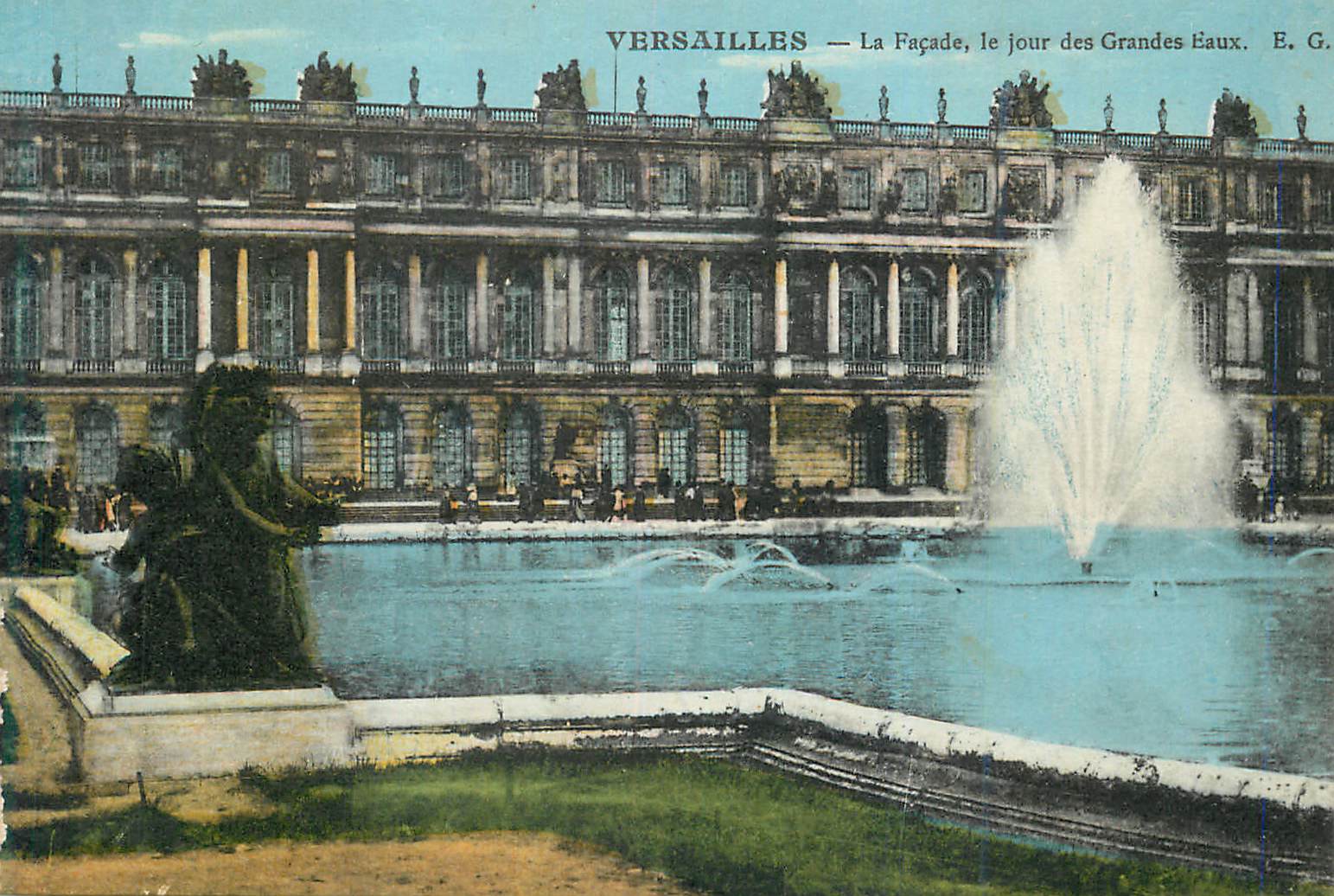 CPA Versailles La Facade Le Jour des Grandes Eaux