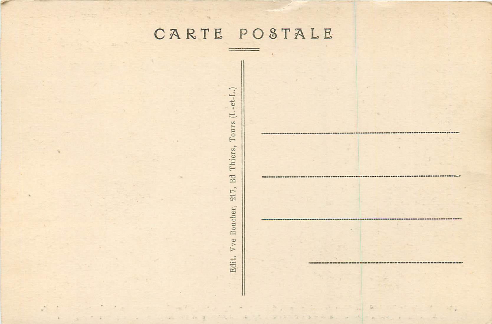 CPA Musee de Tours Serie des Cinq Sens d'Abraham Bosse — Rückseite