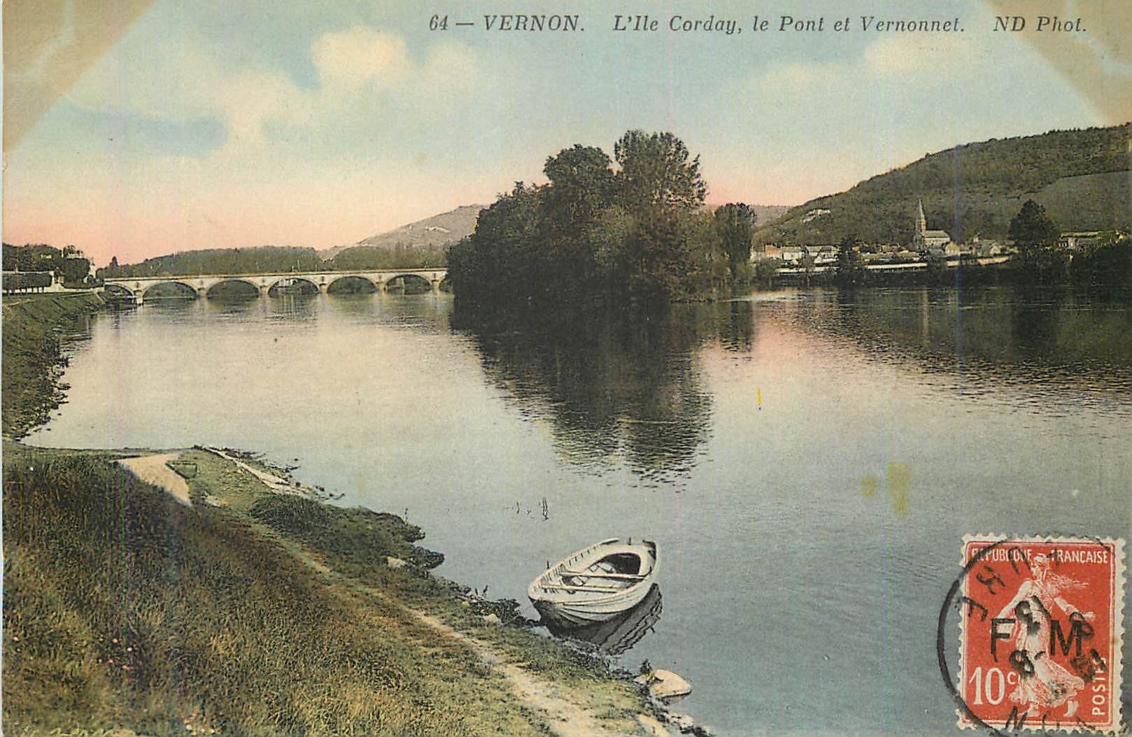 CPA Vernon L'Ile Cordoy Le Pont et Vernonnet