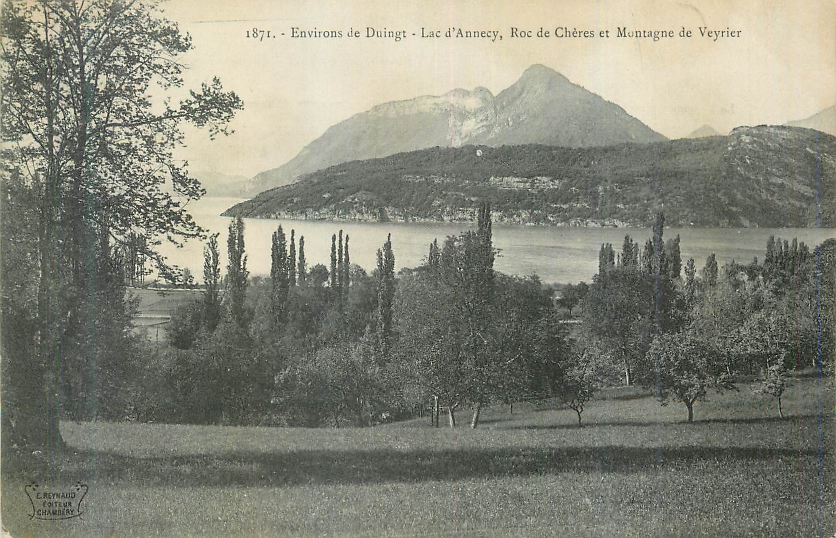 Environs de Duingt - Lac d'Annecy, Roc de Chères et Montagne de Veyrier — E. Reynaud, Chambéry