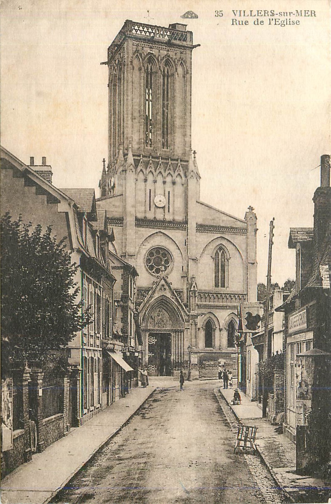 CPA Villiers sur Mer Rue de l'Eglise