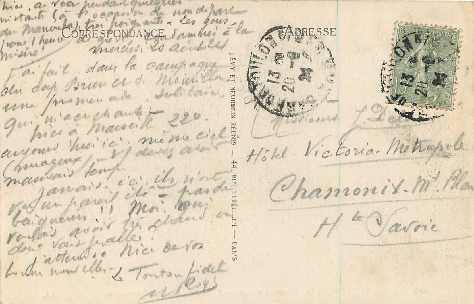 Toulon — Place de la Liberté — Allée des Palmiers — LL — Achterkant