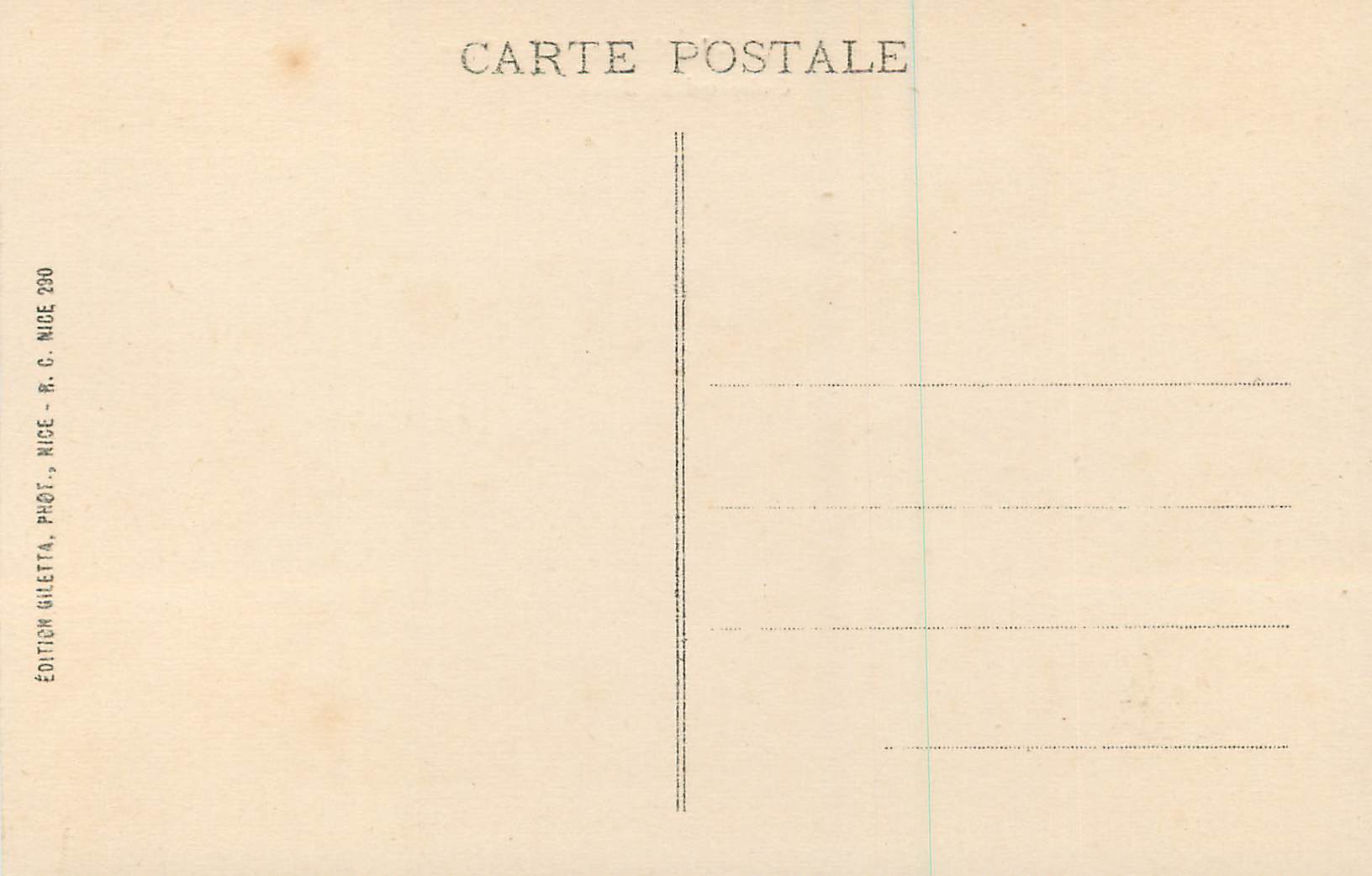 CPA Cannes Le Casino et la Plage — Rückseite
