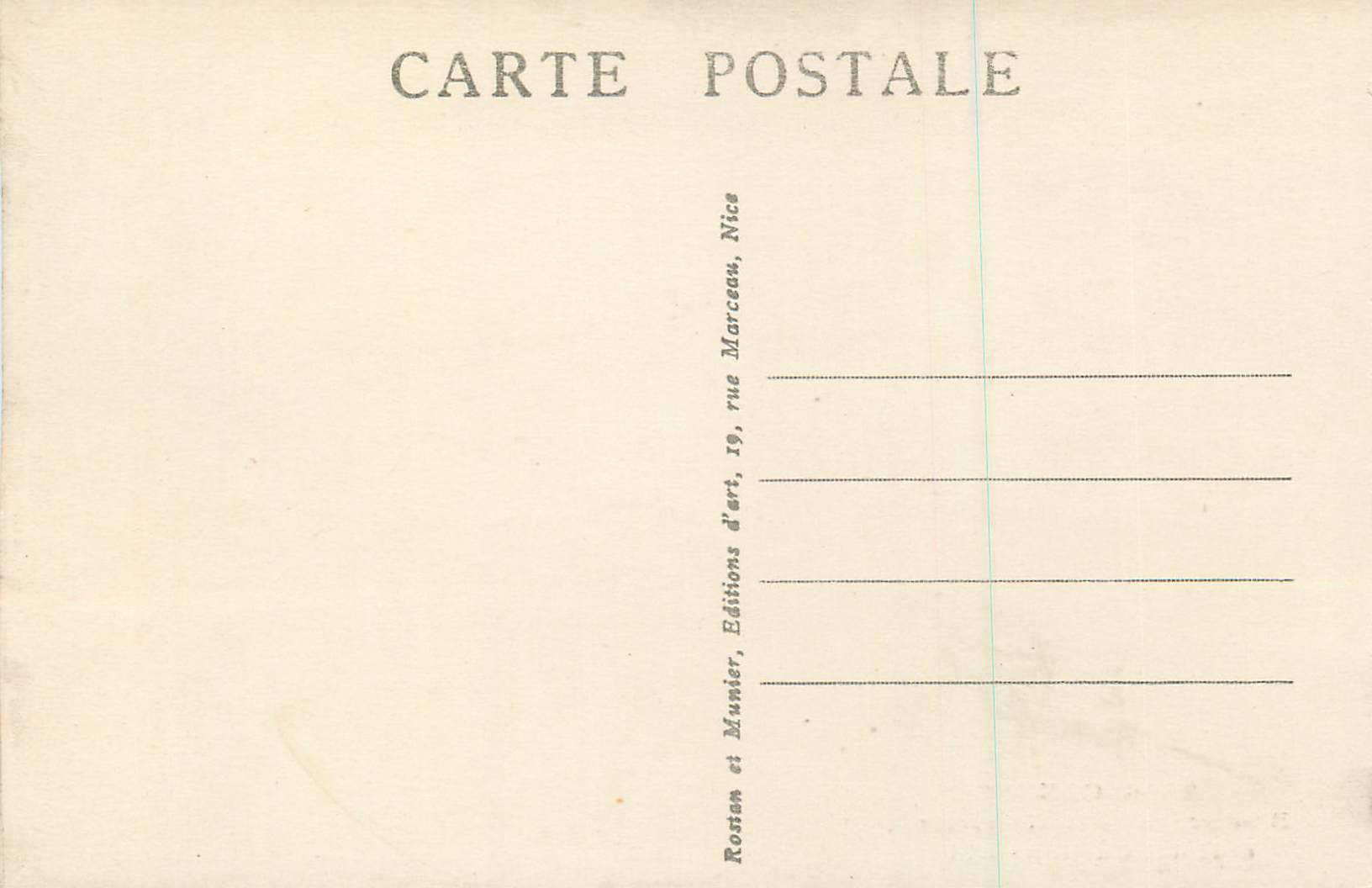 CPA Cannes Boulevard de la Croisette et Hotel Carlton — Rückseite