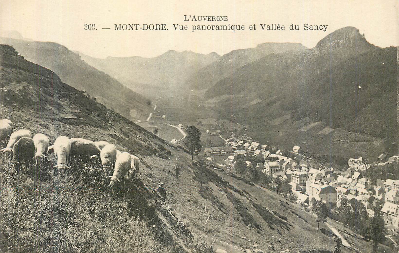 CPA Mont Dore L'Auvergne Vue Panoramique et Vallee du Sancy Moutons