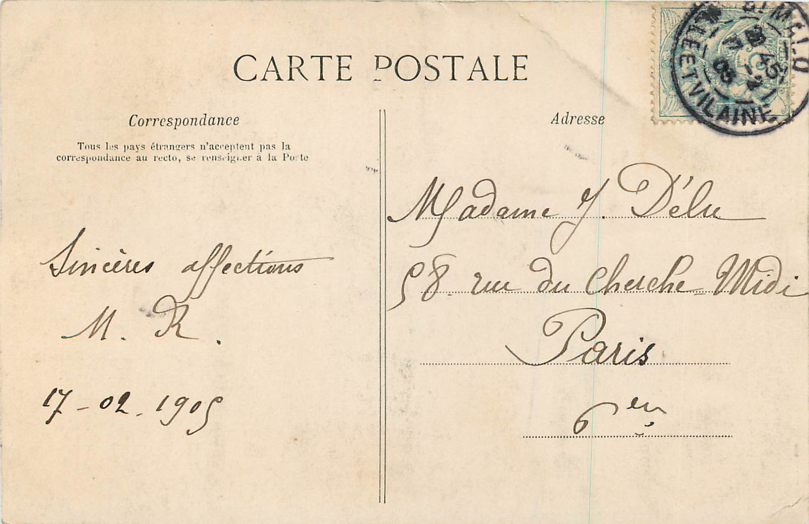 Saint-Malo — La Maison où est né Châteaubriand — Côte d'Émeraude, G.F. — Verso