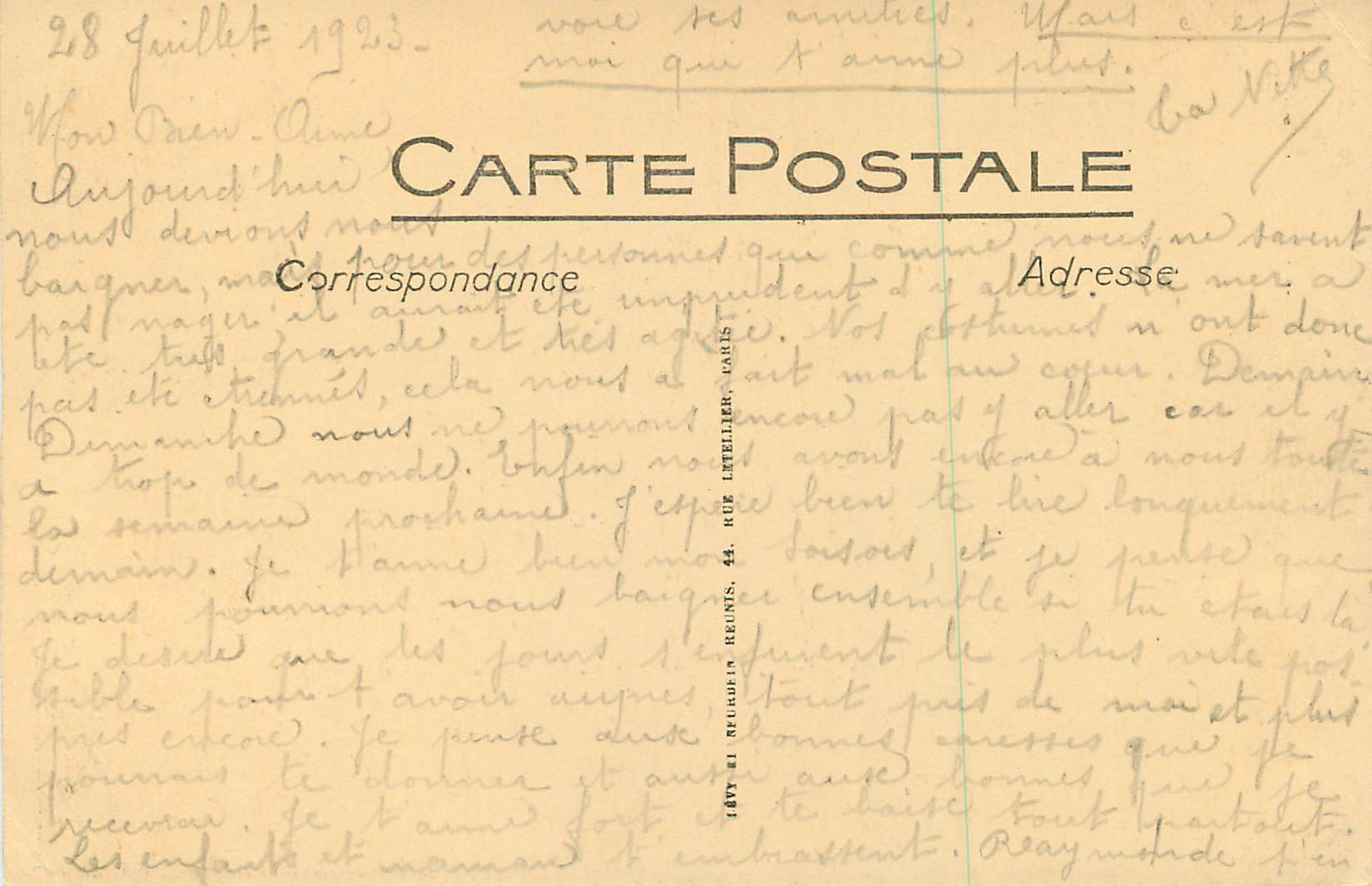CPA Biarritz Avenue et Place de la Liberte Syndicat d'initiative — Verso