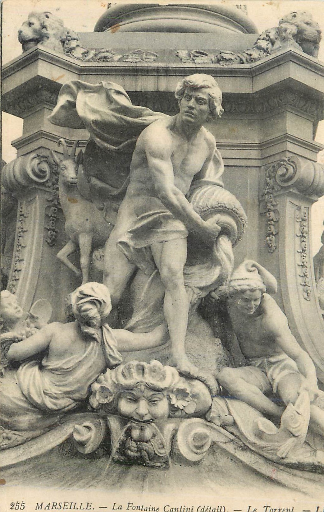 CPA Marseille La Fontaine Cantini (Detail) Le Torrent
