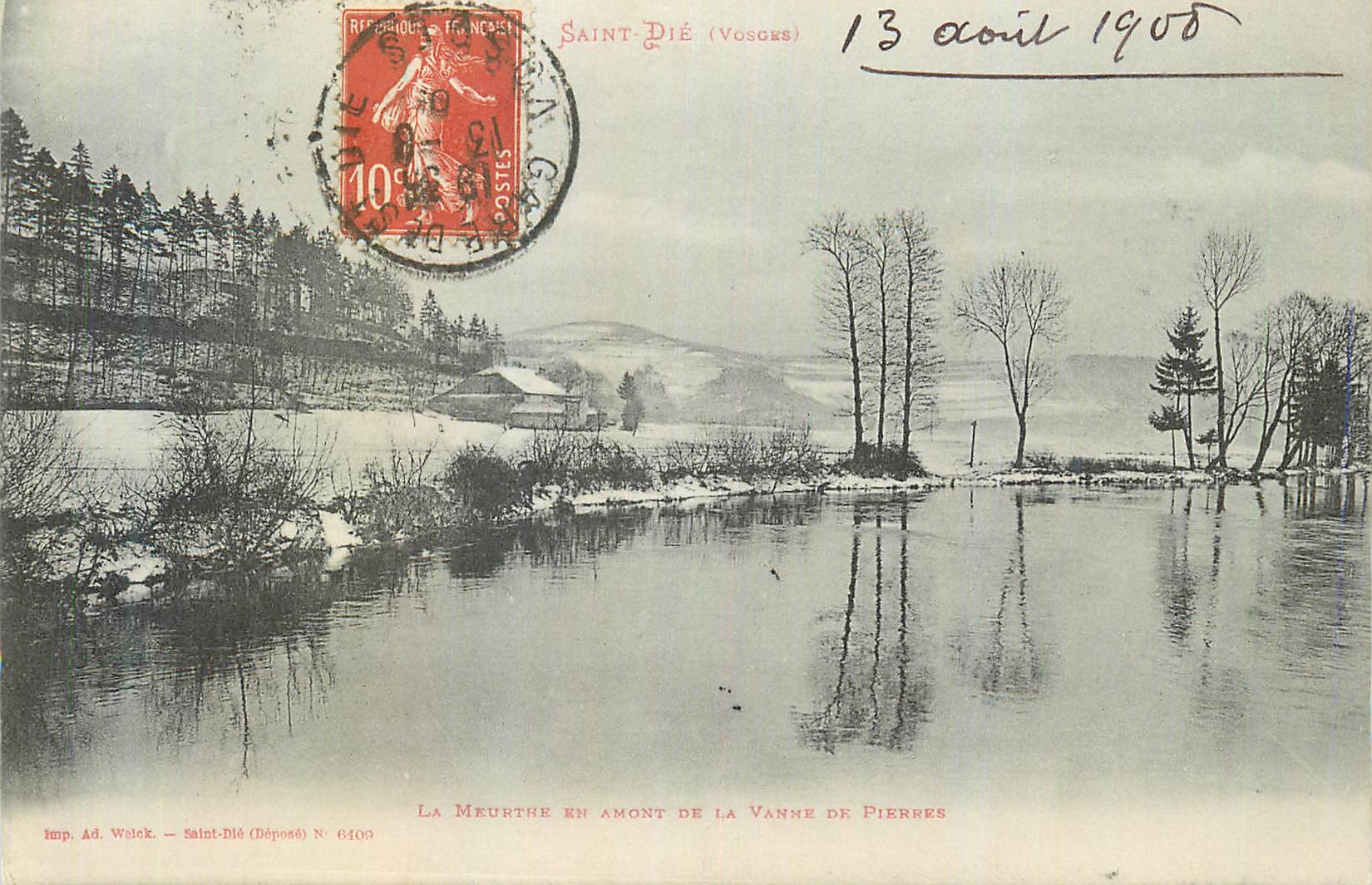 CPA La Meurthe en amont de la vanne de pierres Saint Die