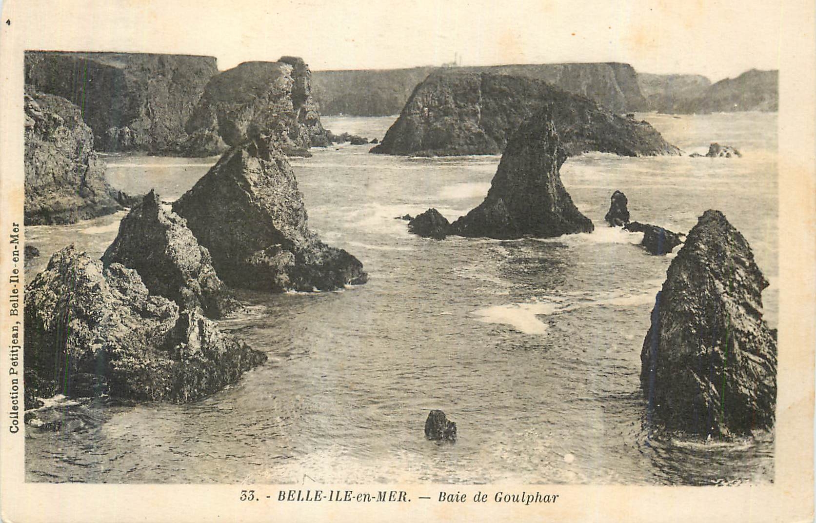 Belle-Île-en-Mer — Baie de Goulphar — Collection Petitjean, n°33