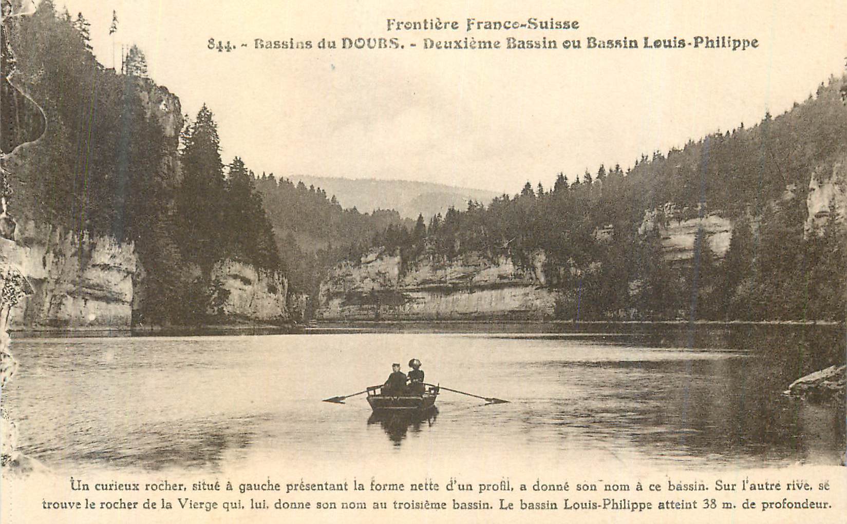 Bassins du Dours - Zweiter Bassin oder Bassin Louis-Philippe — Grenze Frankreich-Schweiz, Nr. 844, Editions C. L. B. Pesançon