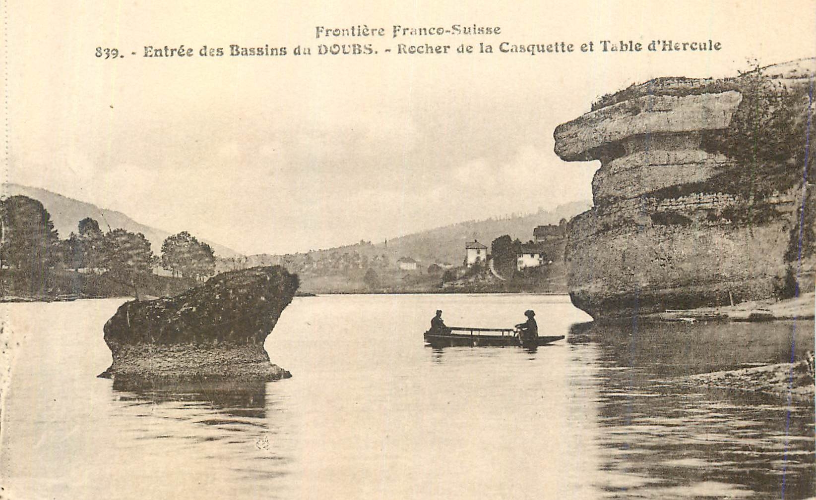 Entrée des Bassins du Doubs — Frontière Franco-Suisse — Casquette et Table d'Hercule — Éditions C.L.B., Besançon