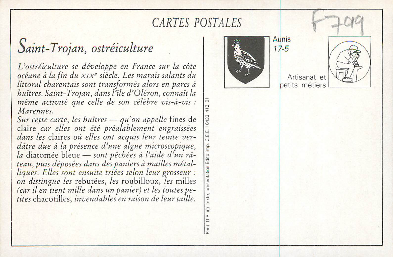 Ile d'Oléron - St-Trojan — Emballage des Huitres — Rückseite