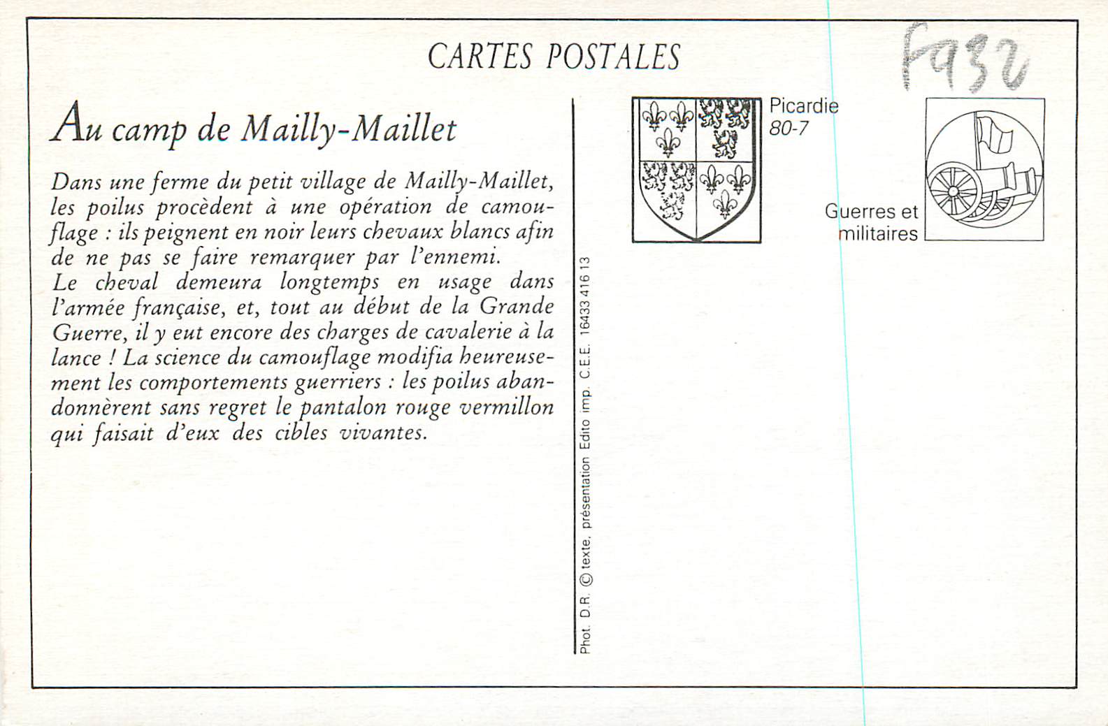 REPRO Mailly Maillet (Somme) Guerre 1914 1915 Dans une Ferme les Poilus Teignent les Chevaux Blancs Noir — Back
