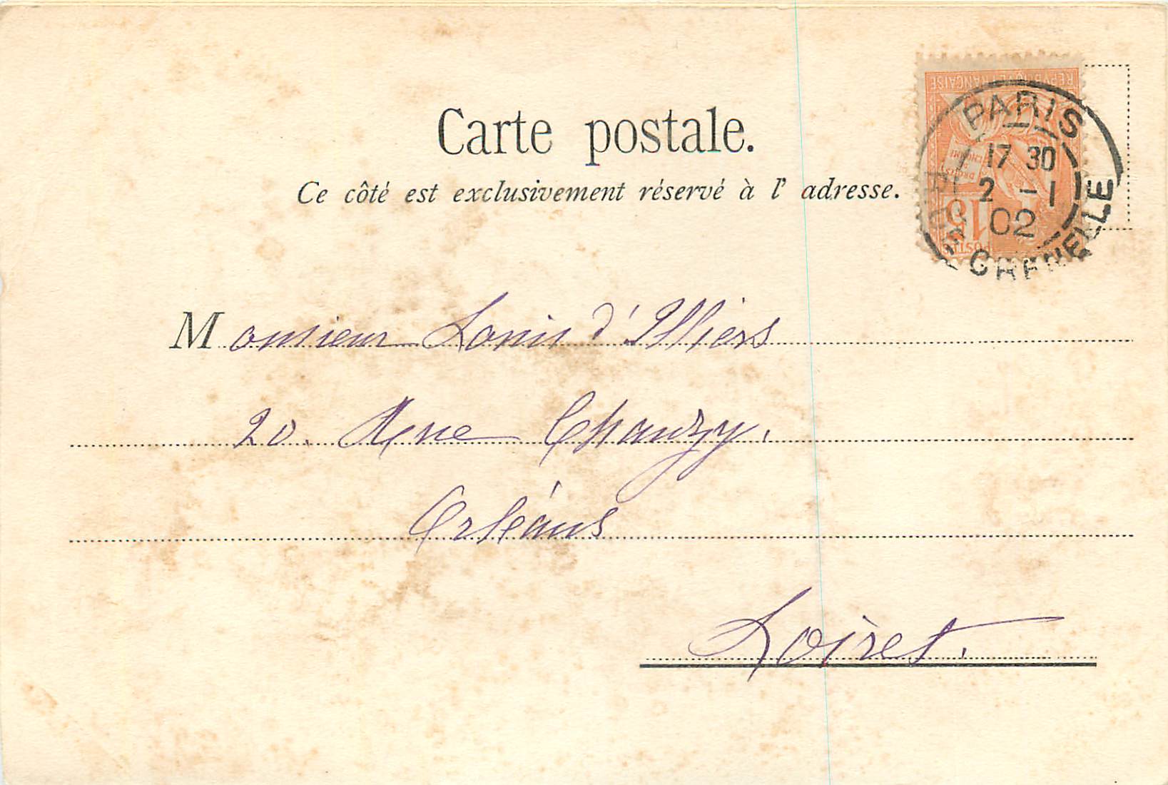 CPA Femme — Rückseite