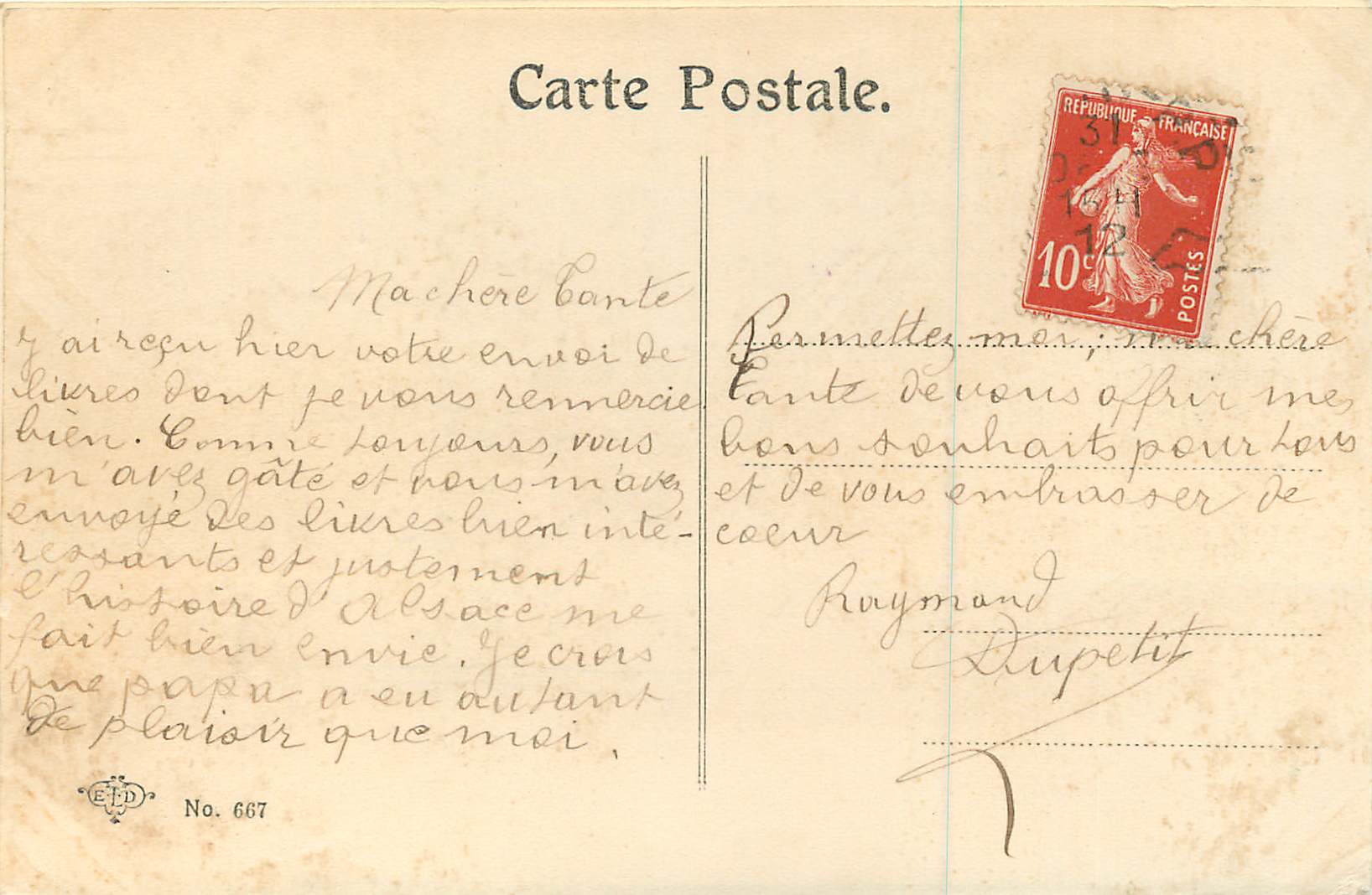 CPA Bonne et Heureuse Annee — Verso