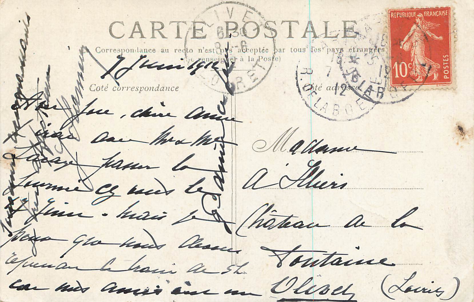 CPA Paris l'Hotel de Ville — Rückseite