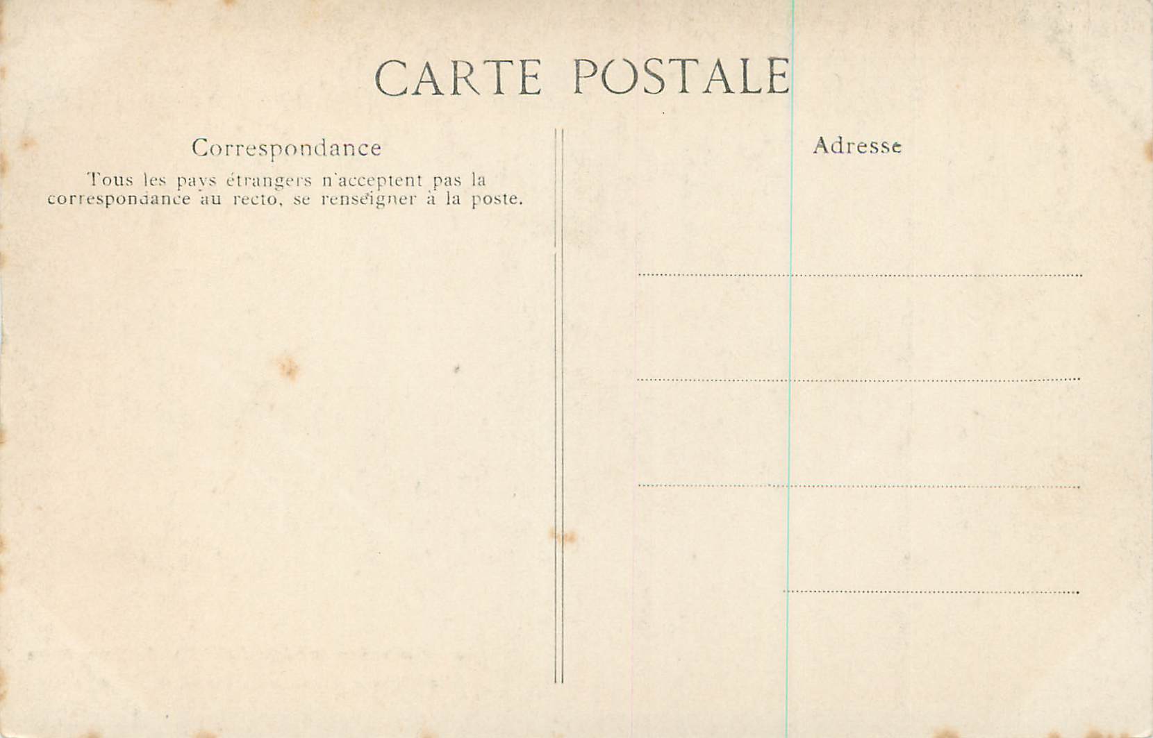 CPA Collection Speciale du Palais de Compiegne Bibliotheque — Verso