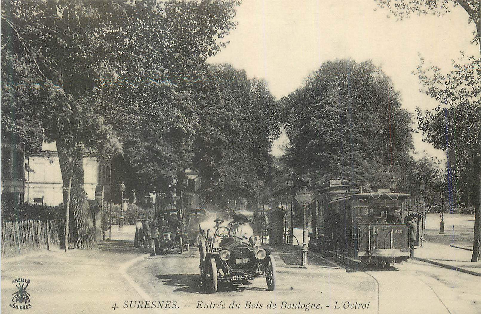 REPRO Suresnes Entree du Bois de Boulogne l'Octroi Tramway