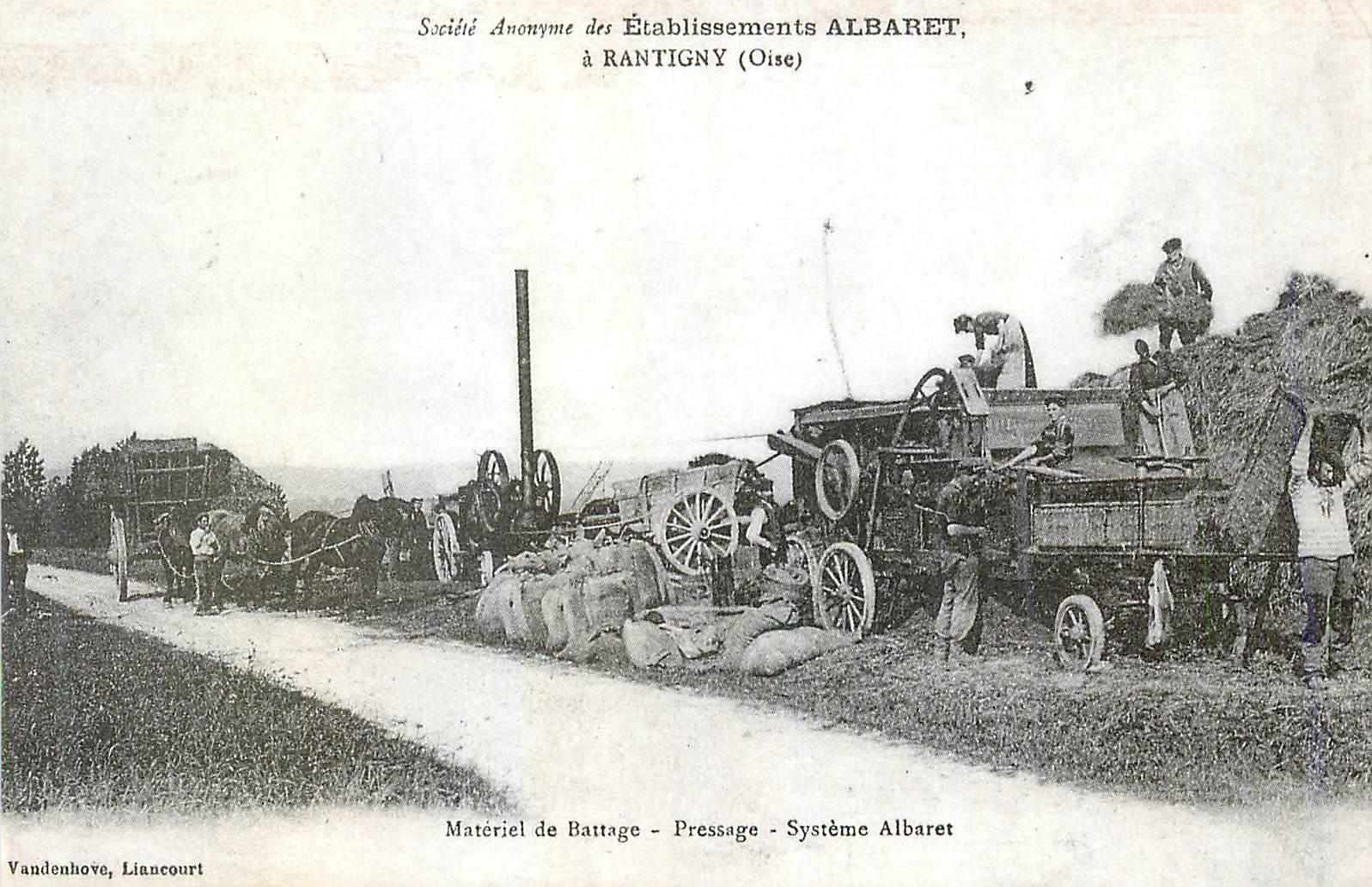 Matériel de battage - Pressage - Système Albaret — Société Anonyme des Établissements ALBARET, à RANTIGNY (Oise)