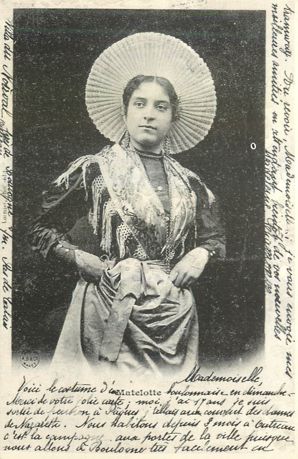 Boulogne-sur-Mer — matelote en costume traditionnel — Édito C.E.E. n° 62-7