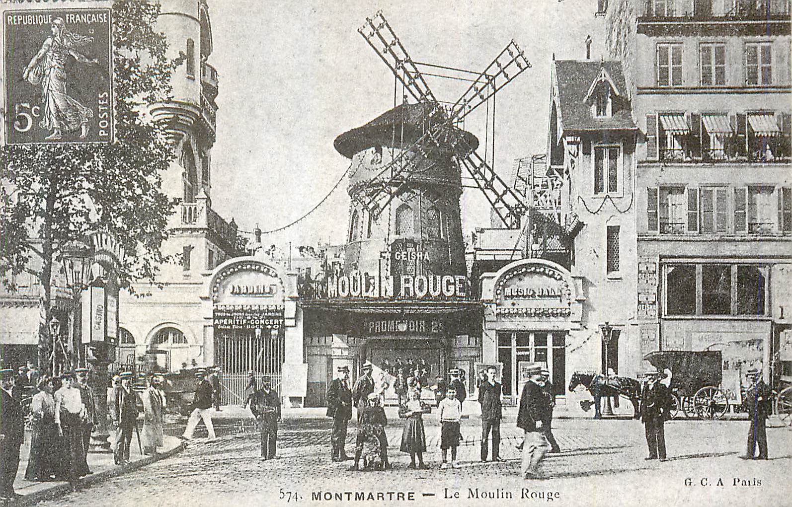 CPA Montmartre le Moulin Rouge
