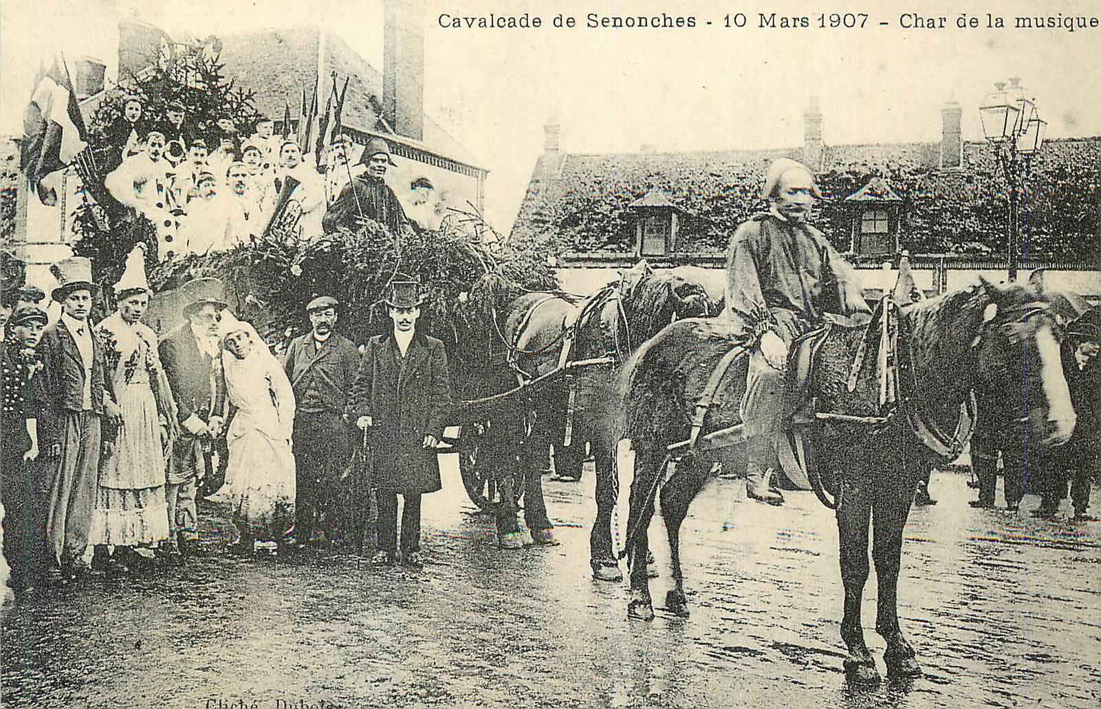 Cavalcade de Senonches — 10 Mars 1907 — Char de la musique