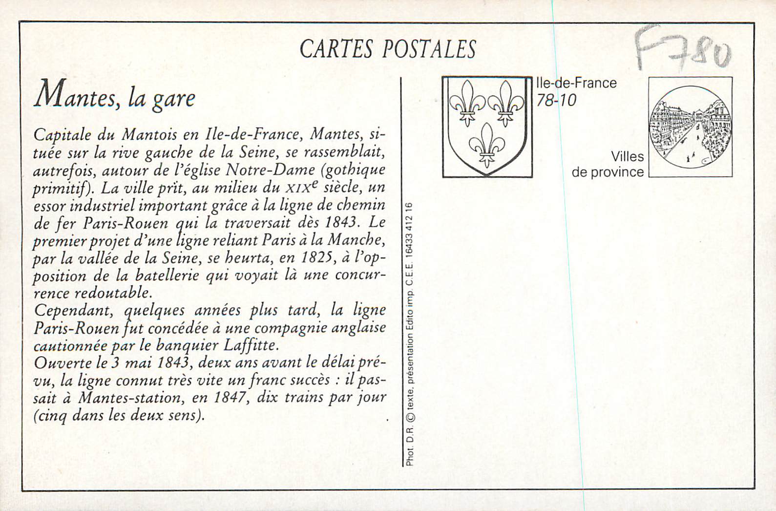 REPRO Mantes Station et Hopital Train — Verso