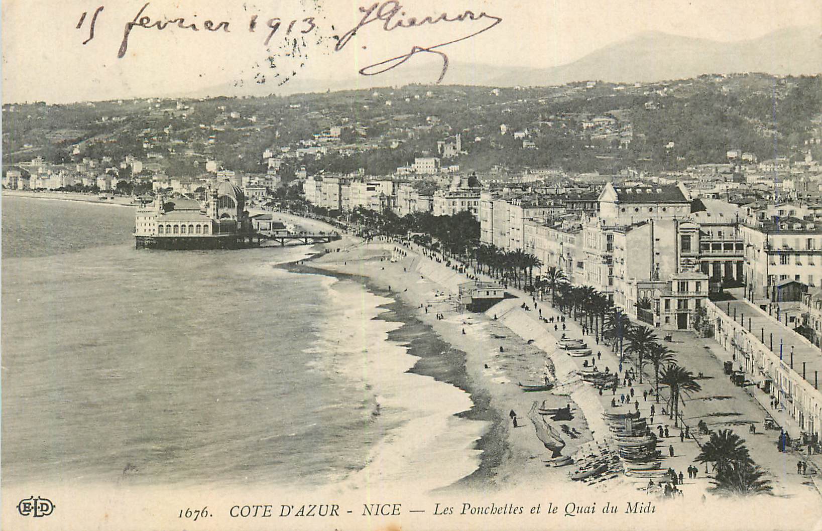 CPA Cote d'Azur Nice Les Pouchettes et le Quai du Midi