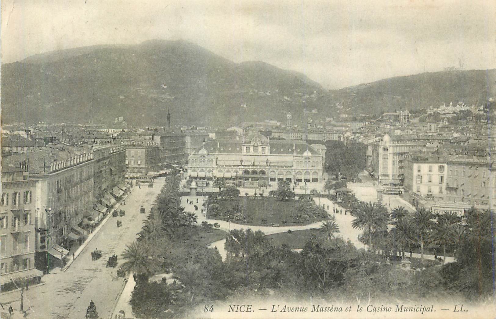 CPA Nice L'Avenue Massena et le Casino Municipal