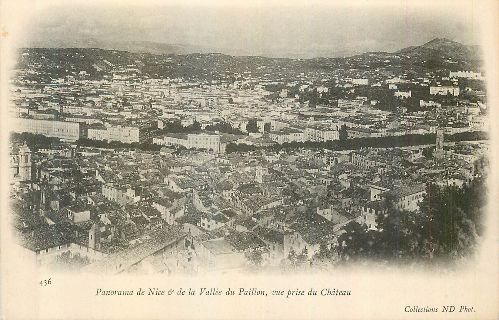 CPA Panorama de Nice de la Vallee du Paillon vue prise du Chateau