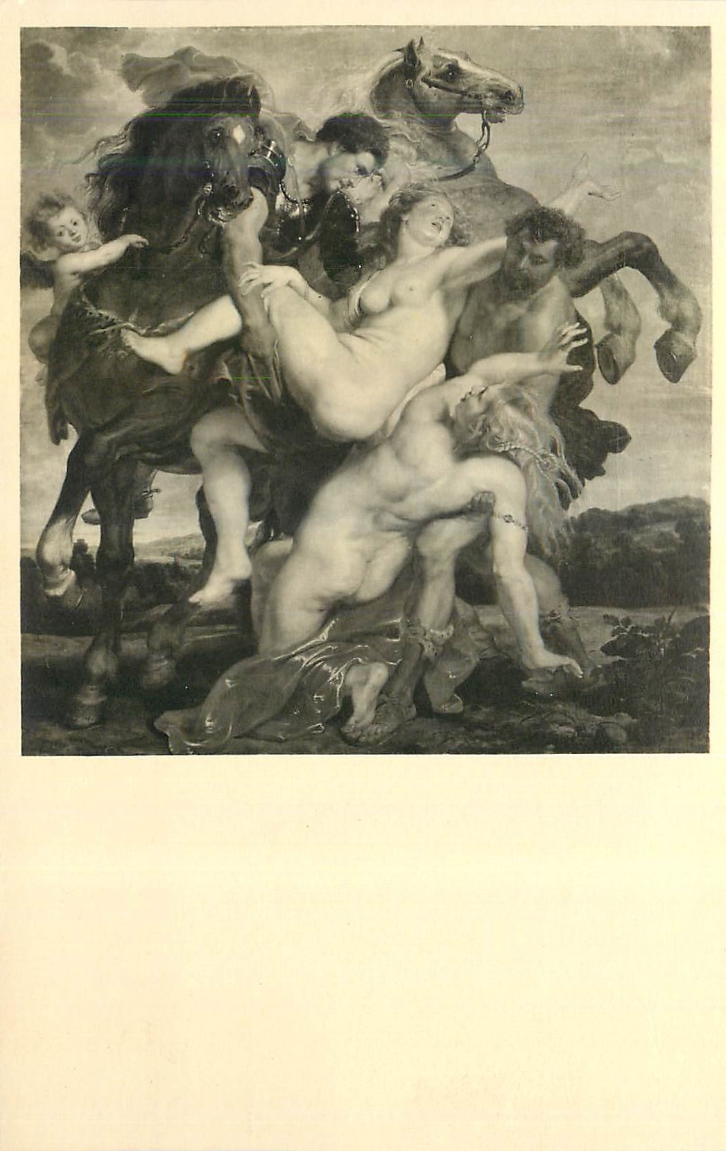 CPA Exposition des Chefs d'Oeuvre de la Pinacotheque de Munich Rubens Enlevement des Filles de Leucippe