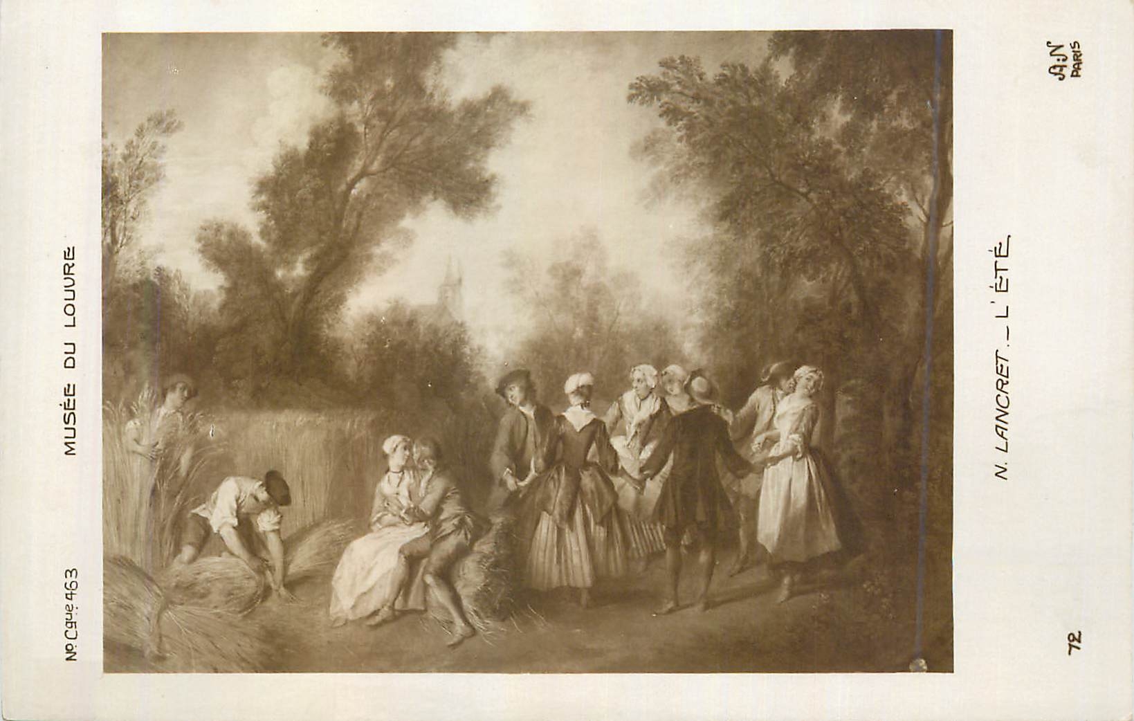 CPA Musee du Louvre N Lancret L'Ete